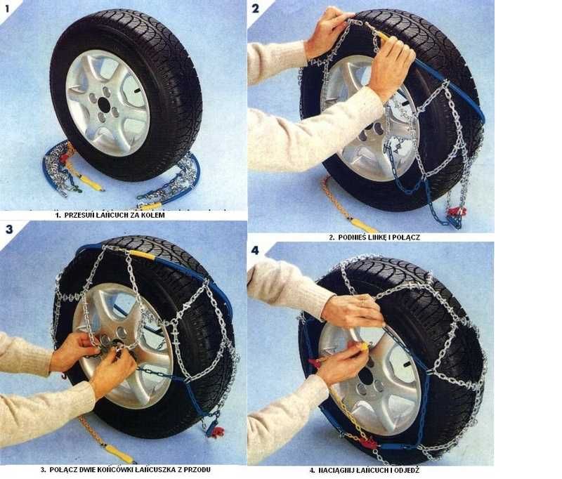 Łańcuchy śniegowe 215/65/15 225/60/15 205/60/16 215/55/16 225/45/17