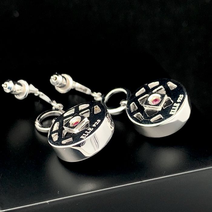 Kolczyki Elle Jewellery ze srebra 925 z onyksem – luksusowy szyk