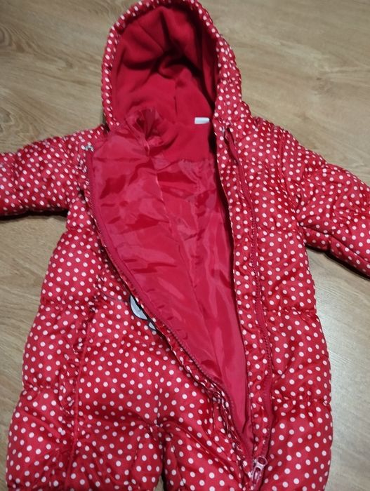 Kombinezon zimowy dziewczynka dziewczynki czerwony 80 cm 9-12 mcy