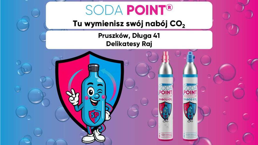 SODA POINT Pruszków, Długa 41 Wymiana nabojów CO2