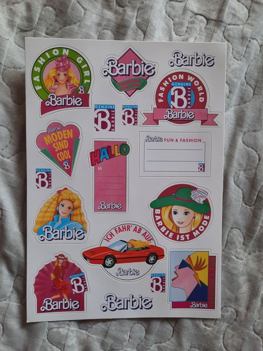 Naklejki Barbie lata 90