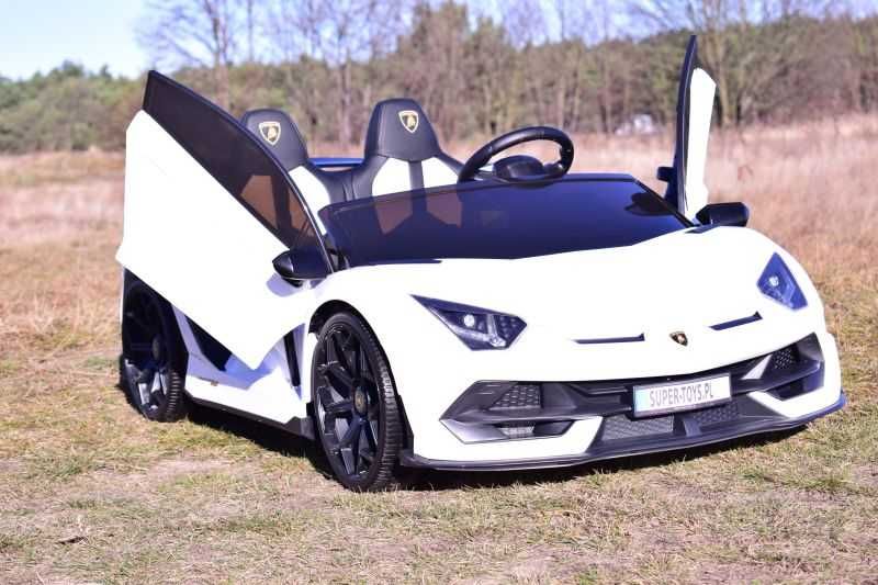 BAWIBUS.PL Auto samochód na akumulator LAMBORGHINI SVJ samochody sportowe FUNKCJA DRIFTU dla dzieci 2x200W dla 2 dzieci dwuosobowy
