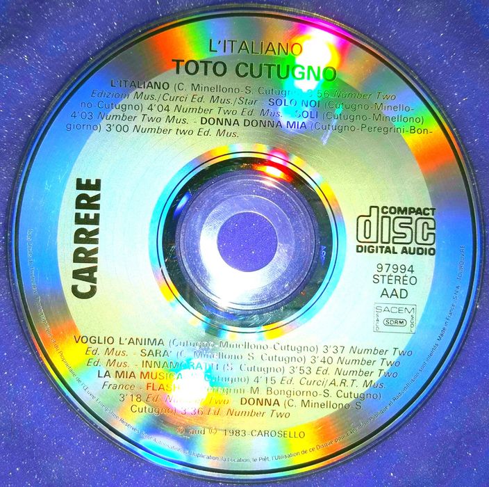Toto Cutugno – L'Italiano (CD, 1983?)