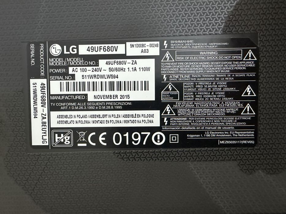 TV LG ULTRA HD de 50” - 126cm