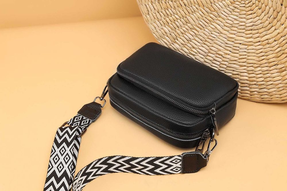 Чорна сумка з натуральної шкіри | сумка клатч|сумка жіноча через плече