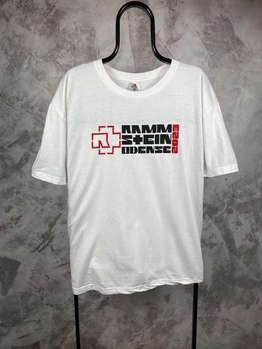 Rammstein odense biała koszulka white tee rock metal grunge emo punk