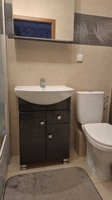 Meble łazienkowe, zestaw, szafka, umywalka z szafką + toaleta kompakt WC