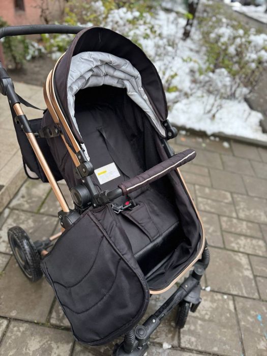 Коляска трансформер 3в1 + автокрісло Ninos freelander black