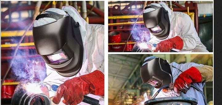 Maska Spawalnicza Przyłbica Samościemniająca Filtr True Color + Rękawi