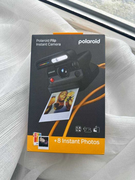 Фотокамера миттєвого друку Polaroid Flip Black + фотопапір 8шт