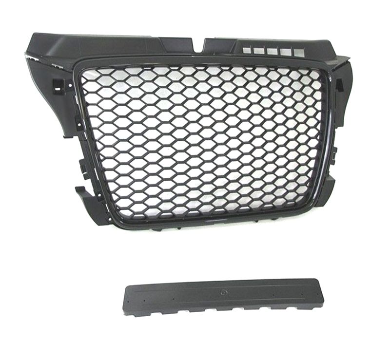 GRELHA FRONTAL AUDI A3 8P 08-12 LOOK RS3 PRETO BRILHANTE