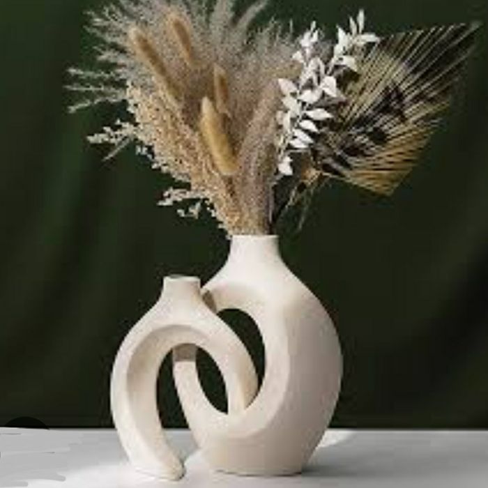 Par de solitários em cerâmica.