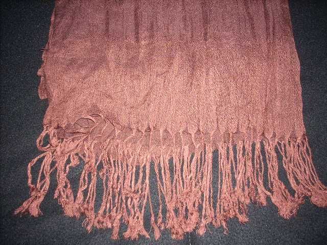 Echarpe grande com franjas em algodão indiano