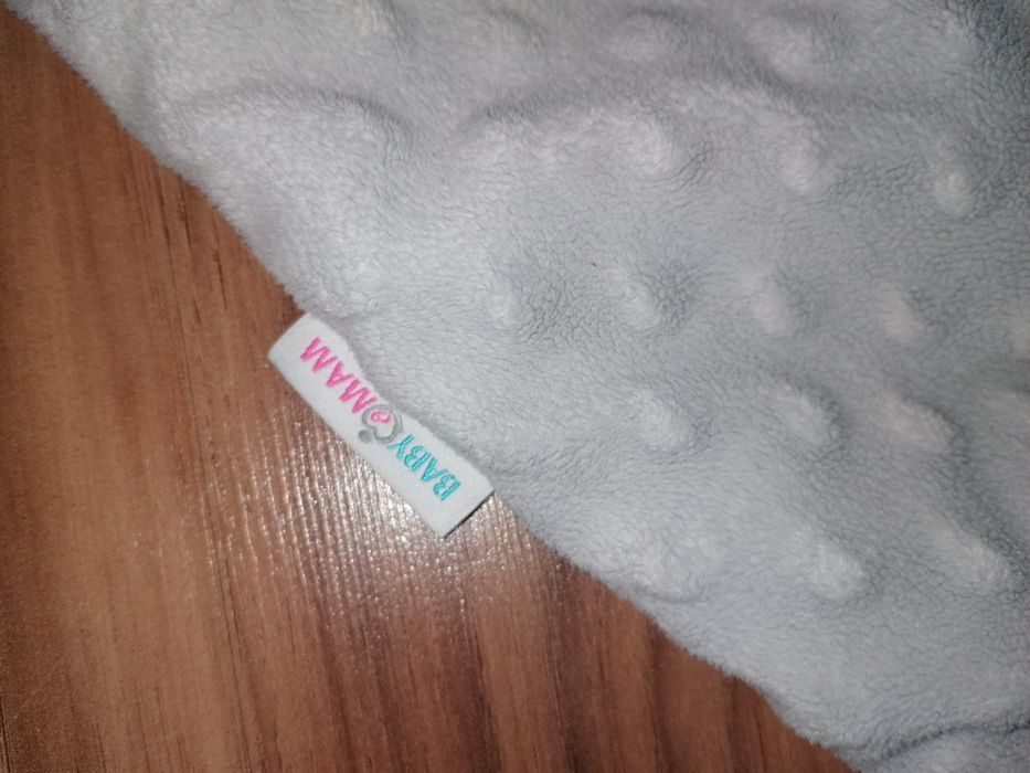 Rozek dwustronny minky różowo szary stan bdb kwiaty