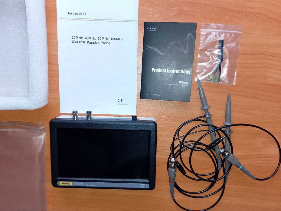 Портативний цифровий осцилограф FNIRSI 1013D, 2CH, 2x100 МГц, 1 Гвиб/с