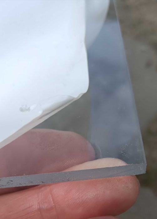 Poliwęglan lity 6 mm przezroczysty pozostałość po zabudowie tarasu