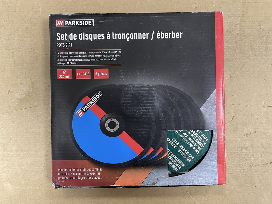 Круг отрезной по металлу/камню 230х3,2 и зачист. 230х6,0 (6шт)PARKSIDE