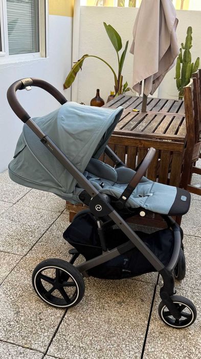 Carrinho Cybex Balios S Lux — Stormy Blue / Châssis Taupe + adaptatores