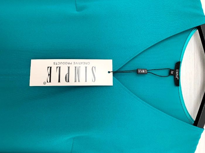 Bluzka, tunika SIMPLE, turkus, długa, NOWA, rozm. 38