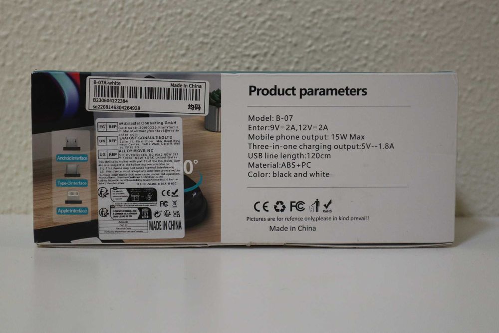 Base carregamento 6 em 1 c/ carregamento wireless