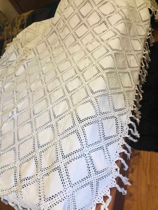 colcha renda feita a mao