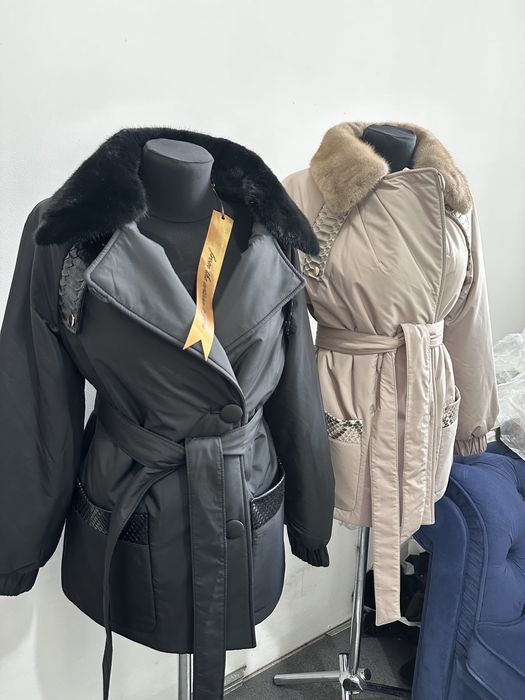 куртка 2024/25 утеплювач шерсть пуховик з норкою новинка 2024