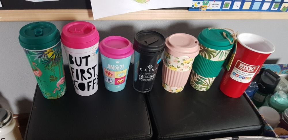 Nowy bidon kubek termiczny n kawę shake termos kawiarka manna wellness