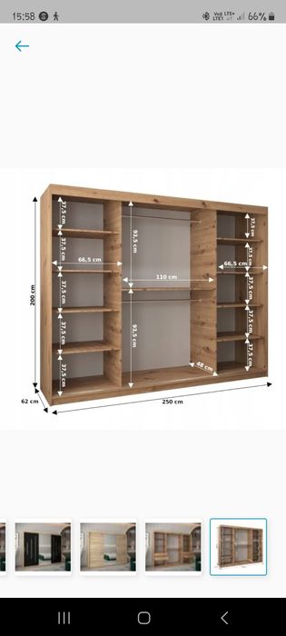 Duża szafa z lustrem