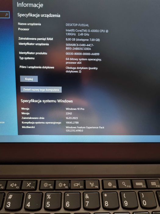 LENOVO ThinkPad X240, i54300vPro/8GB/256SSD/HD IPS .