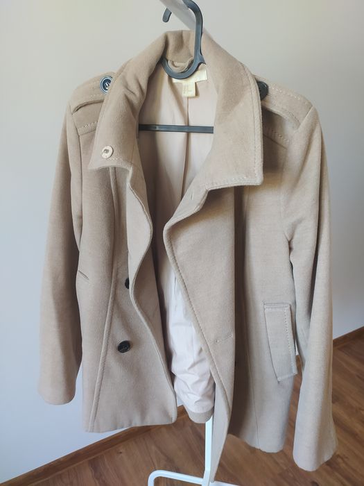 Płaszcz beżowy 42 H&M jesienny