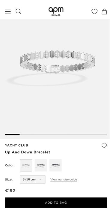 Браслет серебрянный APM Monaco. Yacht club. Up and down.Новый.