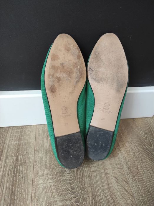 Зелені балетки Vero Cuoio, 39 розмір