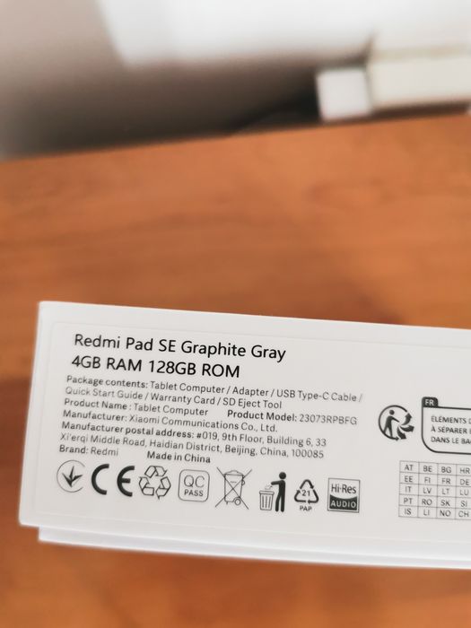 Xiaomi Redmi Pad SE Tablet 11", 4 GB/128 GB, Wi-Fi, Gray64752023932931124