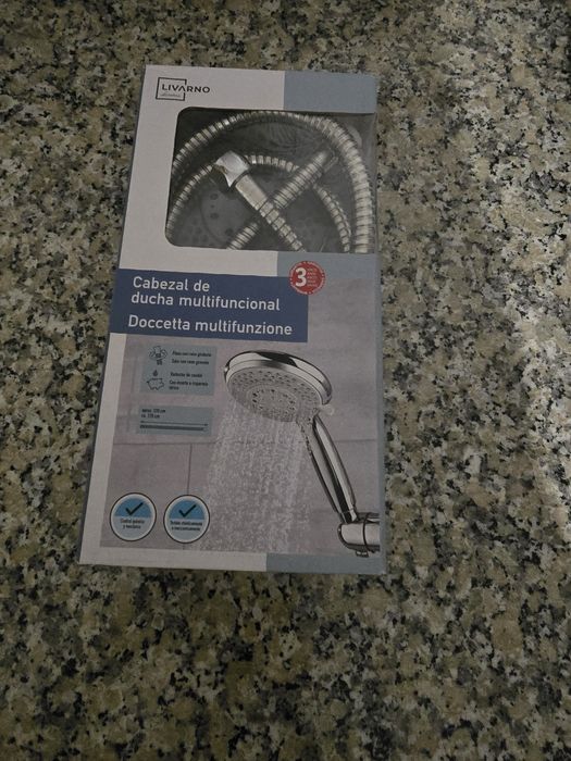 Conjunto chuveiro multifunções + mangueira para wc duche (novo)