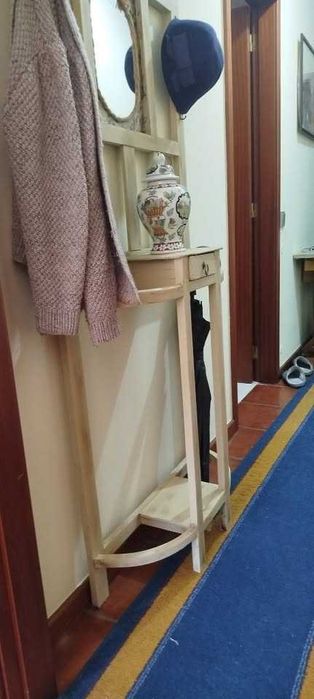 Bengaleiro Vintage com Espelho — apenas 23CM de profundidade