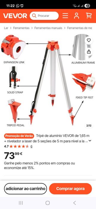 Tripé profissional VEVOR