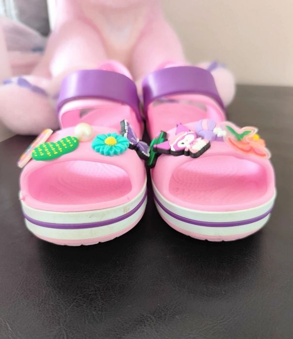 Crocs J2 32 33 wodoodporne sandały do wody plaża basen przypinki