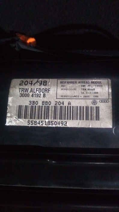 Airbag Passageiro Volkswagen Passat (3B2)