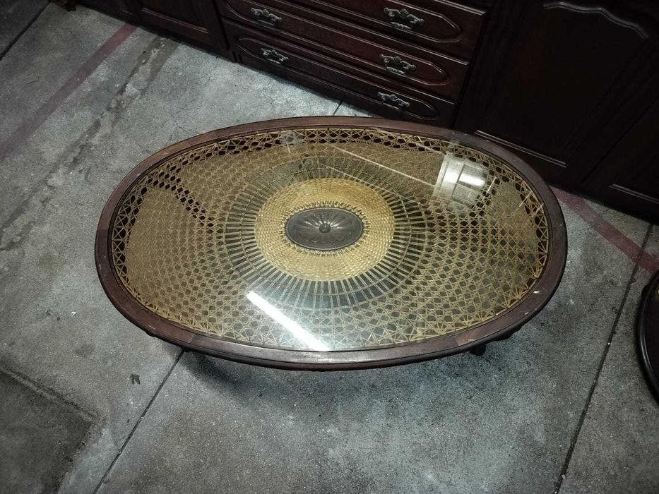 Mesa de Centro em Palhinha - Vintage
