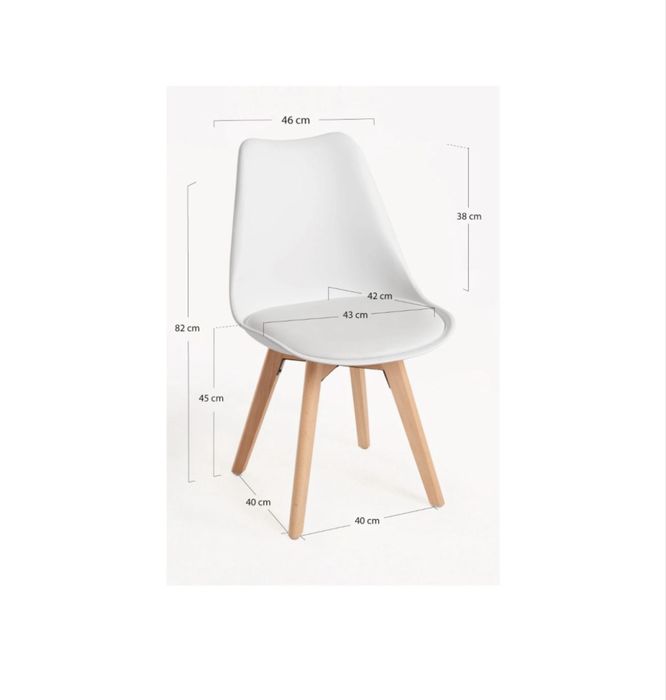 Conjunto mesa e 6 cadeiras brancas