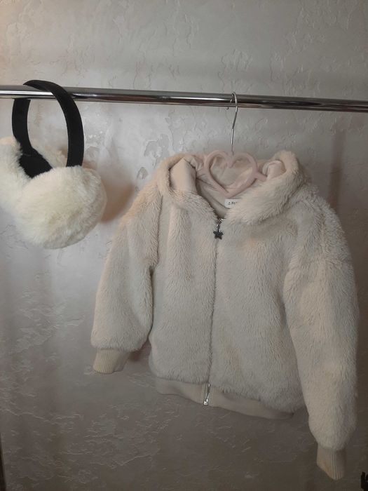 Еко шубка дитяча + навушники