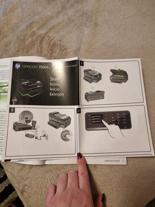 Instrukcja obsługi drukarki HP 7500A