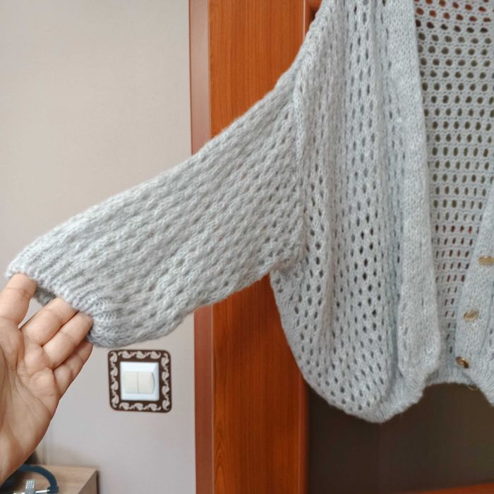Sweter ażurowy, narzutka