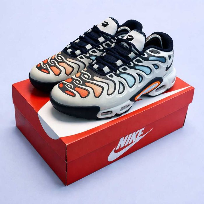 (2262) Кросівки Nike Air Max TN Plus Drift сірі з синім (41-46) найк
