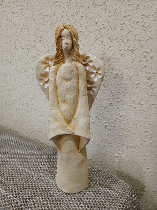 Anioł gliniany figurka handmade