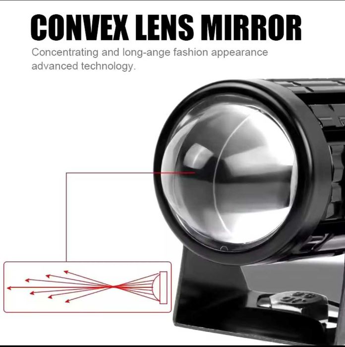 Міні фара LED вело/мото 12V колір Білий/Жовтий