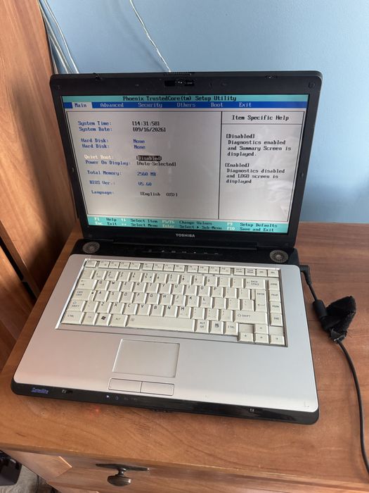 Laptop Toshiba Satellite A200-1N7