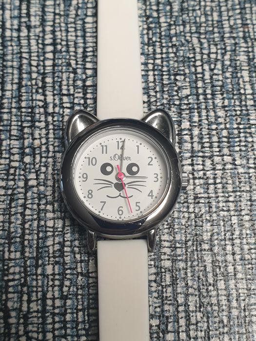 s.Oliver Watch Zegarek dziecięcy Kids Girls  kotek kot