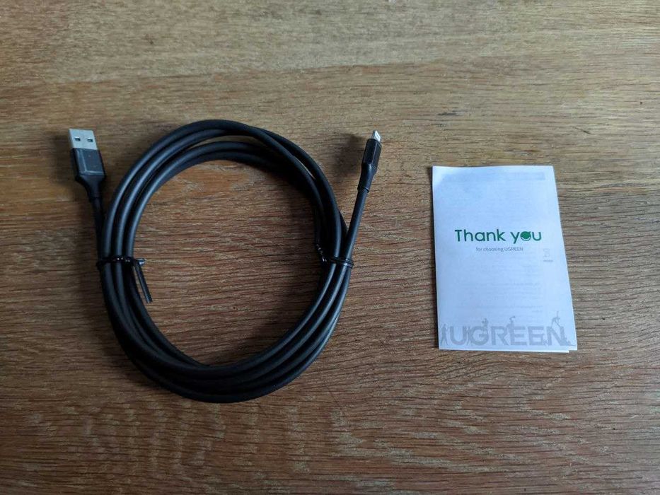 Кабель Ugree USB - Lightning, 2 м, Black