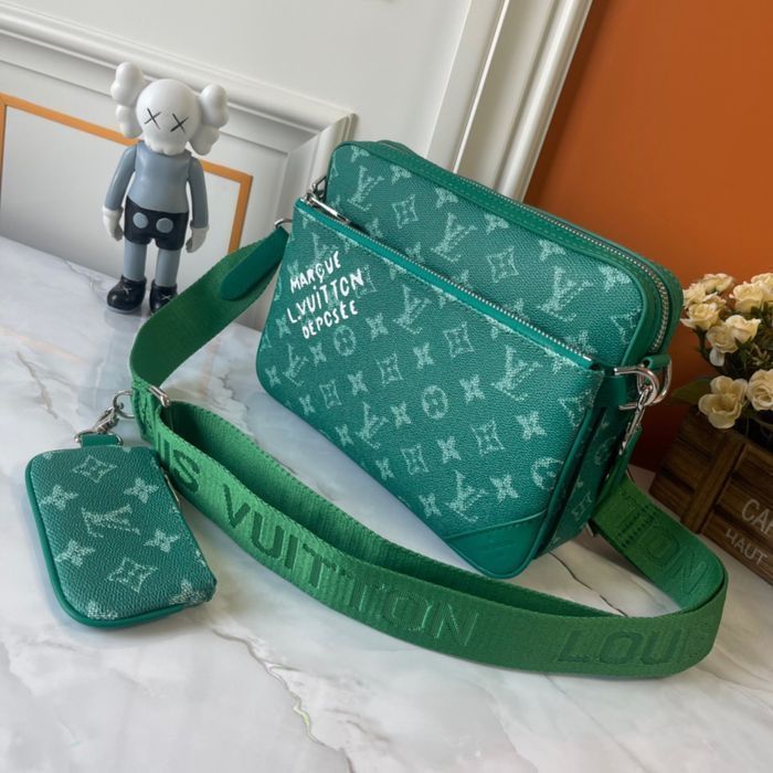 Сумка LOUIS VUITTON trio messneger зеленая мужская через плечо